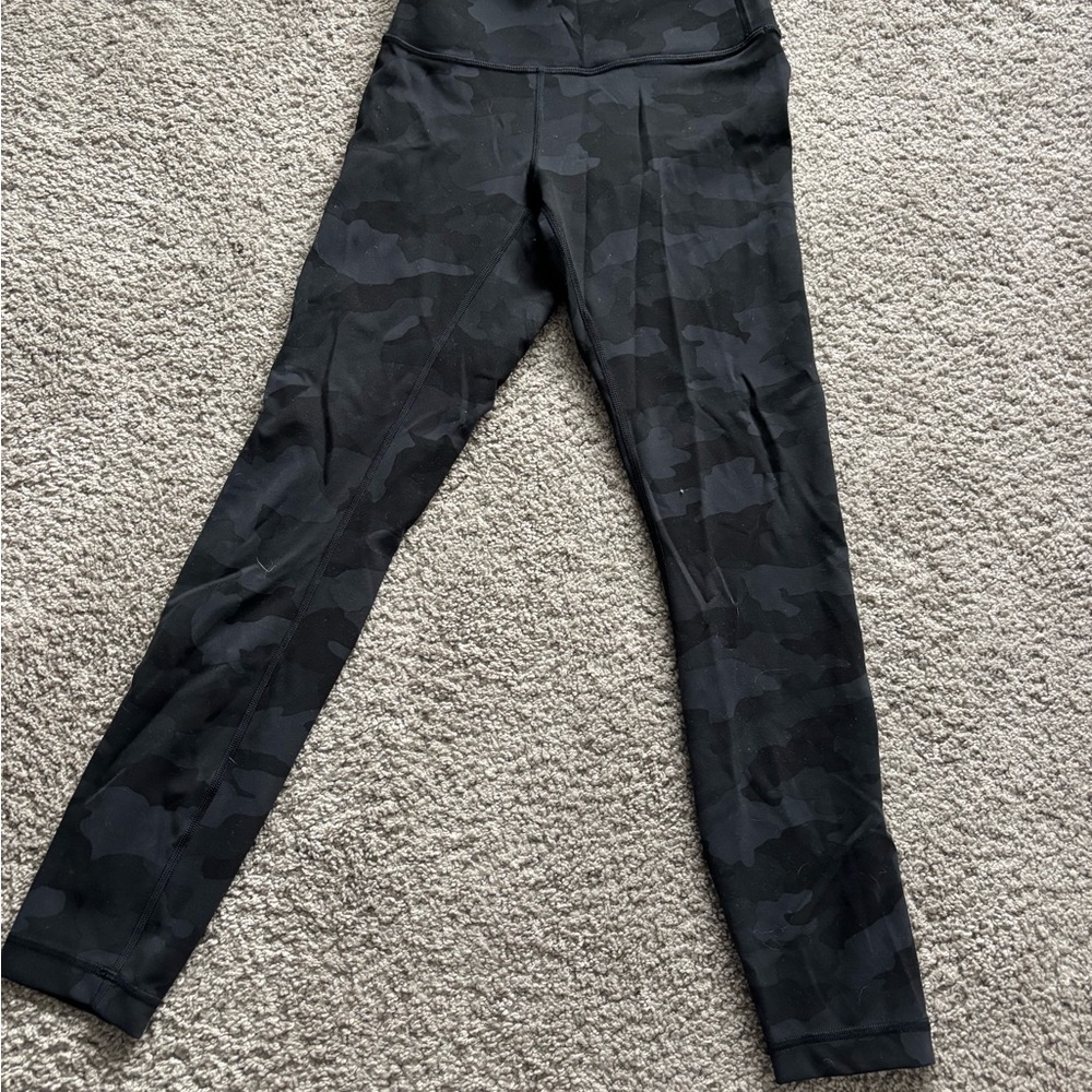 Lululemon Black Camouflage Leggings
